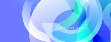 Soyut sıvı şekiller, mavi renkler, modern tasarım. Gradyan renkler dinamik görsel efekt yaratır. Minimalist tarz, pürüzsüz geçişler.