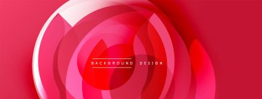 Soyut kırmızı tasarım eşmerkezli daireler, gradyanlar, dinamik bileşimler içerir. Arka planlar ve sunumlar için modern estetik.