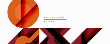 Soyut geometrik bileşim. Üst üste binen şekiller dinamik görsel efekt yaratır. Sıcak renk paleti modern estetik sunarak tasarıma hükmediyor. Minimalist stil, temiz hatlar.