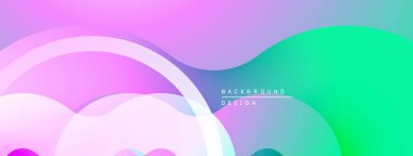Soyut sıvı şekiller, canlı renklerin karışımı. Modern tasarım, pürüzsüz gradyanlar dinamik görsel efekt yaratır. Arkaplanda yumuşak eğriler var.