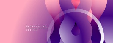 Soyut eğim arkaplanı. Yumuşak pembe, mor renkler harmanlanır. Dairesel şekiller, dinamik görsel efektler yaratır. Modern tasarım ögesi.
