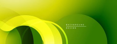 Soyut yeşil sarı eğim. Düz eğriler, dinamik görsel akış yaratır. Arka planlar için modern tasarım ögesi.