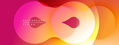 Soyut renkli şekiller örtüşür ve canlı bir arkaplan oluşturur. Yumuşak geçişler, modern tasarım elementleri mevcut.