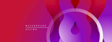 Soyut eğim arkaplanı. Canlı mor, mor renkler pürüzsüz bir şekilde harmanlanmış. Dairesel şekiller, dinamik görsel efekt oluşturur.
