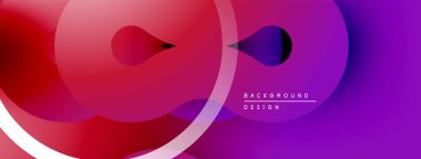 Soyut sıvı şekilleri, canlı gradyanlar. Pembe, mor renkler kompozisyona hakim. Modern tasarım ögesi, düzgün geçişler görünür.