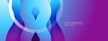 Soyut sıvı şekilleri, mavi mor gradyan. Modern tasarım, dinamik kompozisyon, pürüzsüz geçişler. Minimalist estetik, zarif arkaplan.
