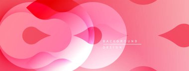 Soyut pembe arka plan. Üst üste binen şekiller akışkan ve modern tasarım yaratır. Dereceli gölgeler ince bir görsel ilgi sunar. Minimalist estetik.