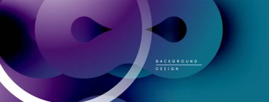 Soyut akışkan şekiller, mor mavi eğimler. Modern tasarım, dinamik kompozisyon, pürüzsüz geçişler. Minimalist estetik.