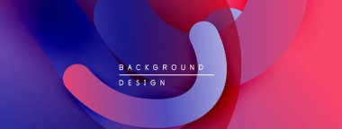 Soyut sıvı şekiller, canlı renkler. Modern tasarım elementleri dinamik görsel deneyimler yaratır. Arkaplan eğrileri, eğrileri gösterir.