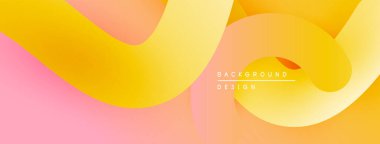 Soyut sıvı şekiller, sıcak renkler. Gradyan arka plan, düzgün kıvrımlar, modern tasarım elemanları. Minimalist estetik, yumuşak ışıklandırma.