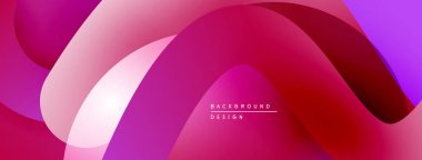 Soyut sıvı şekilleri, canlı pembeler, morlar dinamik bir zemin oluşturur. Modern tasarım, pürüzsüz eğimler görsel ilgi sunar.