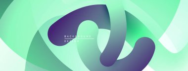 Soyut sıvı şekilleri, yeşil mor gradyanlar. Modern tasarım, pürüzsüz kıvrımlar dinamik bileşim yaratır. Minimalist arkaplan dokusu.