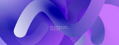 Soyut mor dalgalar akan arka plan yaratır. Yumuşak eğimler, modern tasarım, pürüzsüz kıvrımlar kompozisyona hakim. Minimalist estetik.