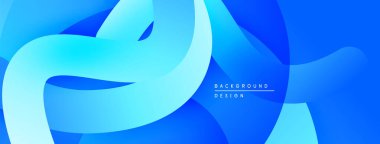 Soyut mavi arkaplan. Pürüzsüz şekiller, dinamik görsel efektler yaratır. Projeler için modern tasarım ögesi.