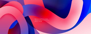 Soyut sıvı şekiller, canlı renklerin karışımı. Modern tasarım, pürüzsüz eğimler dinamik kompozisyon yaratır. Projeler için arkaplan ögesi.