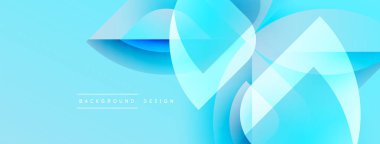 Soyut mavi arkaplan. Pürüzsüz şekiller, dinamik görsel efektler yaratır. Işık eğimleri modern tasarım estetiğini geliştirir.