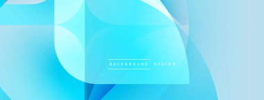 Soyut mavi gradyanlar çakışıyor, dinamik görsel doku oluşturuyor. Yumuşak şekiller hareketi gösterir, modern tasarım estetiği.