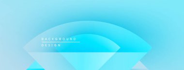 Soyut mavi arkaplan. Gradyan şekiller modern tasarımı oluşturur. Minimalist estetik, dijital projeler için uygun.