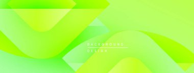 Soyut yeşil arkaplan. Yumuşak eğimler, akışkan şekiller dinamik görsel efektler yaratır. Dijital projeler için modern tasarım ögesi.