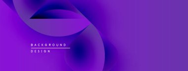 Soyut mor eğimli dalgalar dinamik arkaplan oluşturur. Metin arka plan tasarımı okur. Pürüzsüz şekiller hareketi, derinliği gösterir..