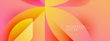 Soyut çiçek tasarımı. Sıcak renk paleti baskın, turuncu, pembe, sarı renkler var. Modern estetik, pürüzsüz geçişler görsel uyum yaratır.