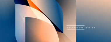 Soyut geometrik tasarım. Renkler karışıyor, dinamik görsel efekt yaratıyor. Arkaplan ve sunumlar için modern biçim uygun.