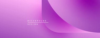 Soyut mor eğimli arkaplan. Üst üste binen şekiller modern tasarım yaratır. Metin arka plan tasarımı okur. Minimalist estetik.