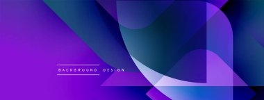 Soyut mor, mavi renkler kesişiyor. Modern tasarım elementleri dinamik görsel doku oluşturur. Minimalist biçim, uygun arkaplan.