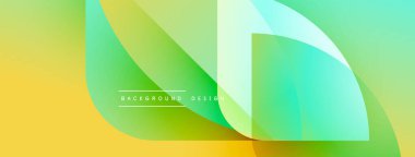 Soyut gradyanlar örtüşüyor, canlı sarı, yeşil renkler yaratıyor. Modern tasarım elementleri dinamik akışı, pürüzsüz geçişleri öneriyor.