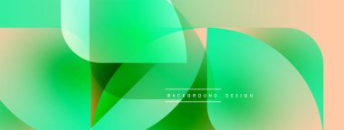 Soyut sıvı şekilleri örtüşür, canlı yeşil renkler yaratır, şeftali renkleri. Arkaplan ve sunumlar için modern tasarım ögesi.