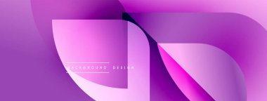 Soyut mor sıvı şekilleri örtüşür. Gradyan renkler dinamik görsel efekt yaratır. Arka planlar için modern tasarım ögesi.
