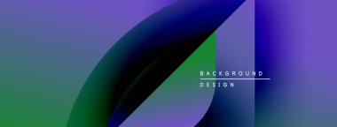 Soyut gradyan tasarımı. Yumuşak kıvrımlar mor, yeşil ve mavi renkleri harmanlıyor. Metin arka plan tasarımını beyaz olarak okur. Minimalist estetik.