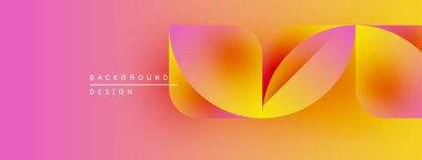 Soyut gradyan tasarımı. Canlı pembe, turuncu renkler düzgün bir şekilde harmanlanır. Dijital projeler için modern arkaplan ögesi. Minimalist estetik.