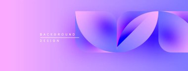 Soyut eğim arkaplanı. Yumuşak mor, mavi renkler düzgün bir şekilde harmanlanır. Akan şekilli minimalist tasarım, modern estetik.