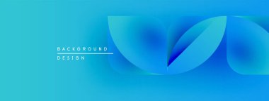 Soyut mavi arkaplan, akan şekiller, gradyanlar. Minimalist tasarım, arka plan ve tasarımı gösteren metin elemanları. Pürüzsüz geçişler görsel ilgi yaratır.