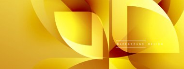 Soyut altın şekiller örtüşür, dinamik görsel efekt yaratır. Sıcak tonlar tasarıma hakim, lüks ve enerjiyi akla getiriyor..