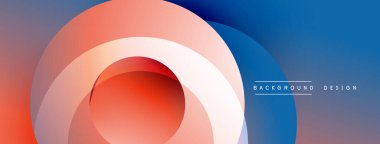 Soyut katmanlar canlı dairesel tasarım yaratır. Değişik renkler harmanlanarak modern arkaplan oluşturuyor. Minimalist estetik, temiz sunum.