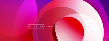 Soyut, enerjik tasarım, üst üste binen daireler. Güneş gözlükleri mor, mor, kırmızı, beyaz. Modern estetik, uygun arkaplan ögesi.