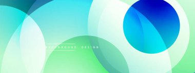 Soyut arkaplan özellikleri üst üste biniyor. Renkler mavi ve yeşilden beyaza karışıyor ve yumuşak gradyanlar oluşturuyor. Modern tasarım ögesi.