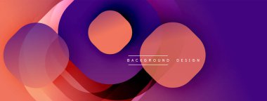 Soyut renkli katmanlar dinamik görsel efekt yaratır. Üst üste binen daireler, gradyanlar, pürüzsüz geçişler modern tasarımı tanımlar.