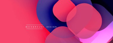 Soyut canlı katmanlar örtüşüyor. Pembe, mor, mavi renkler dinamik görsel efekt yaratır. Arka planlar için modern tasarım ögesi.