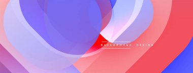 Soyut sıvı şekilleri örtüşür ve canlı renk değişimleri yaratır. Yumuşak kıvrımlar hareketi gösterir, modern tasarım estetiği.