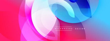 Soyut renkli katmanlar dinamik akış şekilleri yaratır. Pembe, mavi, beyaz renkler kusursuz bir şekilde harmanlanarak modern tasarım elementini oluşturur..