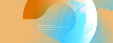 Soyut katmanlar, akışkan şekiller, sıcak serin tonlar dinamik görsel efekt yaratır. Özgeçmiş ve başlıklar için uygun minimalist tasarım.