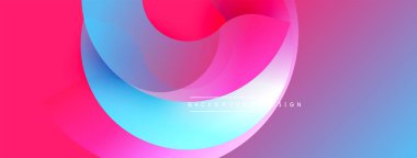 Soyut gradyan katmanlar dinamik pembe, mavi görsel oluşturur. Pürüzsüz şekiller üst üste binerek modern arkaplan tasarımı oluşturur. Canlı renkler pürüzsüz harmanlanır.