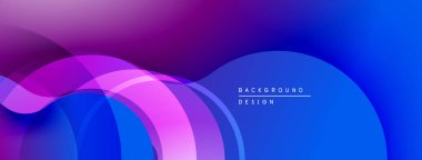 Soyut akışkan şekiller, canlı mor, mavi renkler. Modern tasarım, pürüzsüz gradyanlar dinamik görsel efekt yaratır. Arkaplan ögesi.