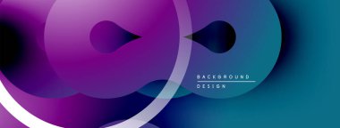 Soyut sıvı şekilleri, canlı mor, mavi gradyanlar. Modern tasarım, pürüzsüz geçişler, dinamik kompozisyon. Minimalist estetik, arkaplan dokusu.
