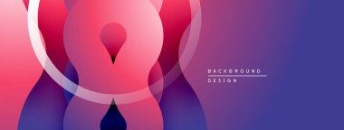 Soyut çiçek tasarımı. Yumuşak eğimler pembeleri, morları harmanlıyor. Minimalist kompozisyon modern görsel etki yaratır. Pürüzsüz şekiller örtüşür.