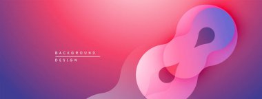 Soyut akışkan şekiller, pembeler, morlar modern arka plan yaratır. Yumuşak eğimler hareket ve derinlik olduğunu gösteriyor. Minimalist tasarım.