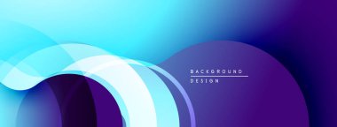 Soyut akışkan şekiller, mavi eğimler, mor renkler. Arka planlar ve sunumlar için modern tasarım öğesi. Yumuşak geçişler dinamik görsellik yaratır.
